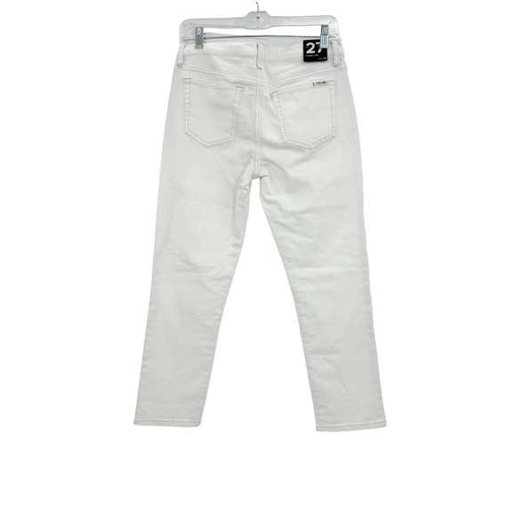 Joe's Mid Rise Straight Leg Cropped Denim Jeans White Women's Size 27 NWT - Picture 7 of 11